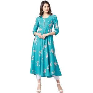 FLORAL PRINTED A-LINE DRESS